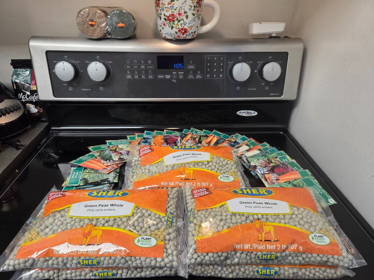 ERGardenerChef's tweet photo. We just did our last harvest at Point Roberts 🇺🇸 this weekend. So, time to do more planting this coming weekend.

So, I got a least 30 small packs of 20 variety of seeds. 

Also, I bought another 6 packs  of 2lbs of snow 🫛 peas to plant as well.

Most of these seeds will be planted in our Lantzville 🇨🇦property. Lot size: .51 Acre.

Not so much planting in Point Roberts 🇺🇲 property. We don't have the land, space, irrigation & proper soil to grow there. Lot size: 7,498 Sq. Ft.

It might work in our Skagit Valley 🇺🇲 property (near Milltown Boat Launch). Since the soil, and the Skagit River is just right in front of our property. Lot size: 3.5 Acres.

I know most of these seeds will grow on these three (3) land properties: Lantzville 🇨🇦, Point Roberts 🇺🇸 & Skagit Valley 🇺🇸. 

Not so much in our New Westminster 🇨🇦 condo place; maybe a few containers 🌱,  just for seedings or seedlings in the balcony, which likely we'll be shipped to Lantzville 🇨🇦 property every second weekend of each month, and plant there permanently.

By the way, we'll be at Lantzville 🇨🇦 property next Tuesday, the 29th of September.

Likely, we'll be back on October 3rd, evening for @albert_riopel's work, (@CAN_ICOM) #ICOMCanada 🇨🇦 #ICOM participation at the Delta #ComFest Amateur Radio #SwapMeet 📻, Sunday Morning, October 4, 2026. He's representing the #ICOM #ICOMcanada #Marketing Team. 

Of course, I'll be there as well, as Albert's #ComFest  helper/volunteer at the #ICOMcanada's table(s).

Anyway, we might drop by at our Point Roberts 🇺🇸 (Delta, BC 🇨🇦) right after the Delta #ComFest. Our Point Roberts place is just the other side of the USA 🇺🇸/Canada 🇨🇦 Border. Likely, we'll water the plants and do more gardening👩‍🌾 & little cabin/cottage🏡 development 👷‍♂️ for Albert. 🙂