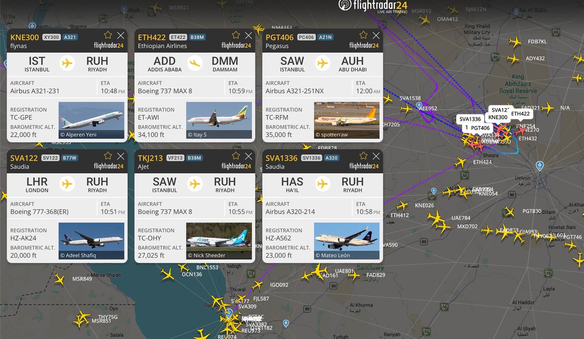 Air traffic halted at King Khalid Int'l Airport, Saudi Arabia. No explosions reported yet.