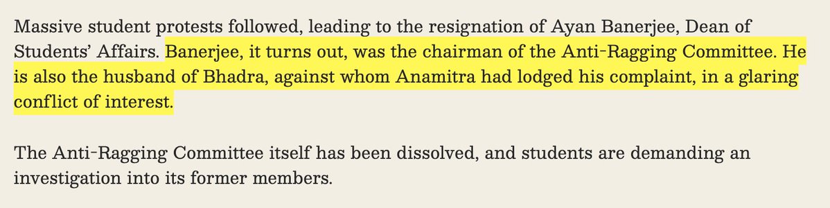 PhilipPanass's tweet photo. Ayan, have some shame. Anamitra Ray's harassment complaints to IISER Kolkata's Anti-Ragging Cell went unanswered before he died by suicide. YOU chaired that committee; the supervisor, Anamitra complained against was, umm, your wife :-) (1/2) https://t.co/MBmuAkShiz