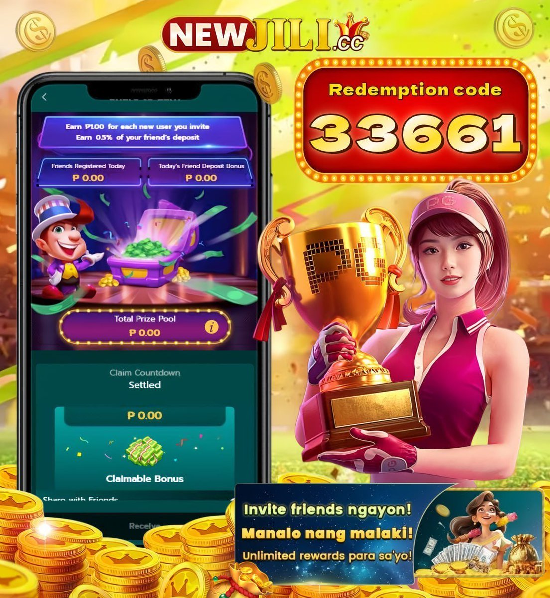 jili434's tweet photo. ➡️ Kodigo ngayon ： 3️⃣3️⃣6️⃣6️⃣1️⃣

❤️❤️ Mag-imbita ng kaibigan, kumita ng rewards! 💛
🎁 Mas aktibo sila, mas malaki ang bonus! 💰
👑 I-share ang iyong invitation link ngayon! ✨ https://t.co/6CDZTV9L3Y