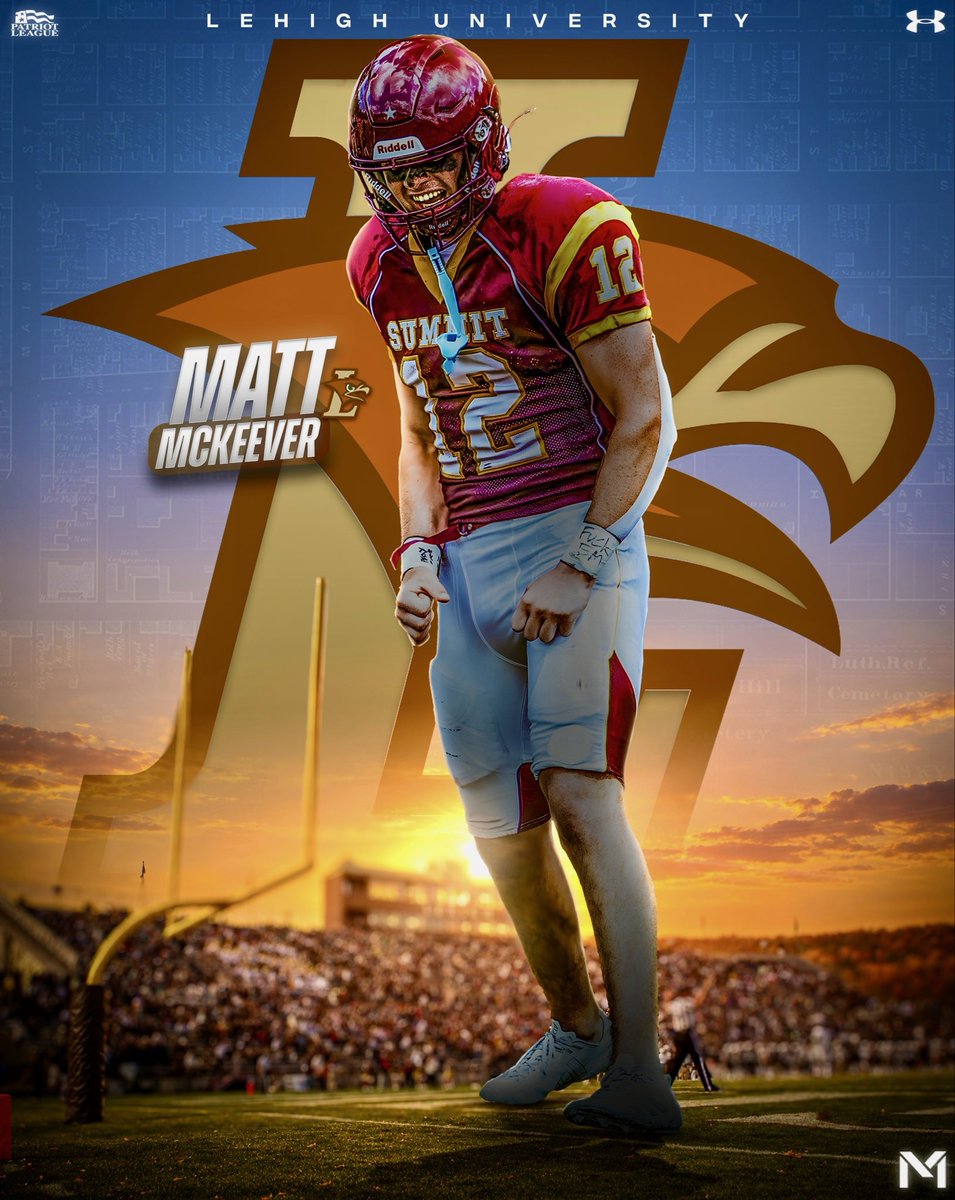 mmckeever34's tweet photo. Extremely excited to announce my commitment to continue my academic and athletic career at Lehigh University. Thank you to everyone along the way who has helped me get to this point. 
#thenest🦅🏡

@SummitJerseyFB 
@LehighFootball 
@CoachJurkovec 
@CoachRichNagy 
@Coach_MikeKash https://t.co/RXYgzPOb7J