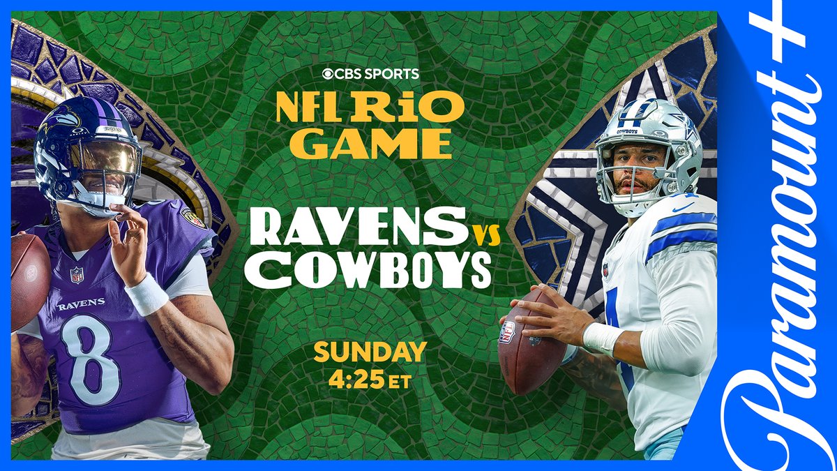 paramountplus's tweet photo. Stream the NFL on CBS and catch this Week 3 matchup live from Brazil on Sunday, September 27 at 4:25PM ET on Paramount+.