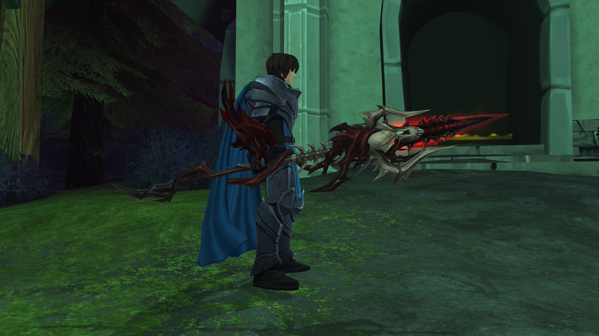 Clarion_AE's tweet photo. Mortis’ Doom Spear comes in two forms... one a traditional spear, the other a corrupted version that twists flesh into something more fitting of a savage host of the Doom Entity... #AQ3D https://t.co/0sS3rC1oQQ