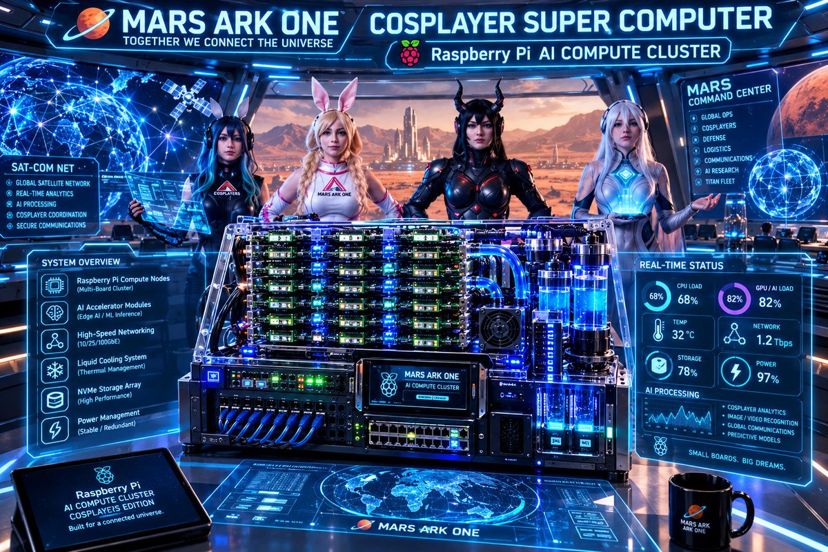 GregPopa's tweet photo. #Mars President: Bugsy 

#MarsArkOne🛰️

SAT-COM NET 

#MatarseCountdown

#PrivacyandTechnology

#CosplayerTelescope   🔭 

AI future personal PC🤘 

 #Cosplayers
 
 Leaders of the world / AI 🌎 

#ArtificialIntelligence

Computer/ Human Interaction https://t.co/ddW9Pp3d5v