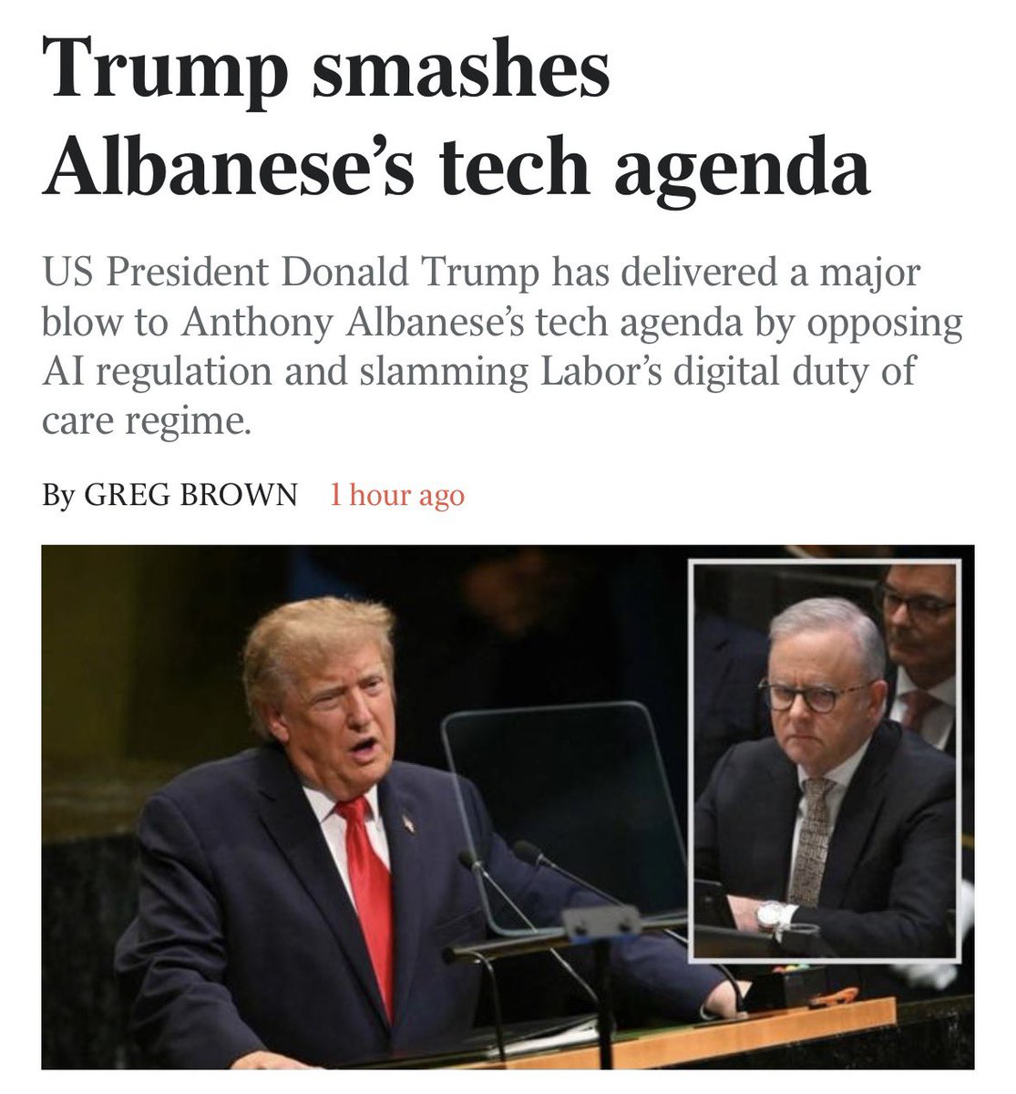 FredPawle's tweet photo. Say what you like about Donald Trump, but he is defending our rights more than our own Prime Minister is. https://t.co/UkMLSGT0Lr