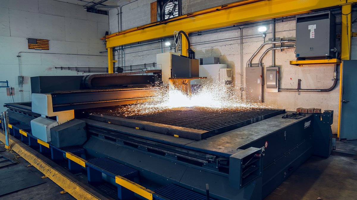 CapitolSteelStr's tweet photo. Steel takes shape here. ⚡️🔥 Where raw steel meets serious machinery, and every cut helps build the foundation of American steel structures. https://t.co/u0Th7MGEZb