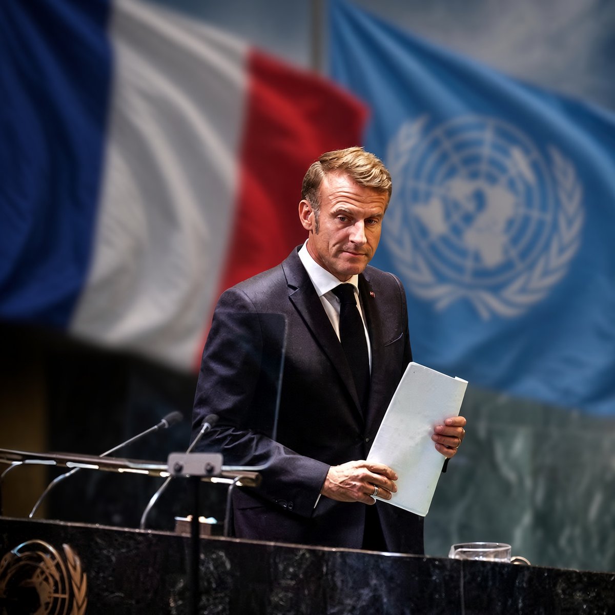 VirginiePerez15's tweet photo. 🚨🇫🇷 Macron à l’ONU s’est exprimé devant une salle déserte. Sur 193 pays, seuls 12 sont restés. Dont 2 parce qu’ils avaient oublié leur manteau au vestiaire . Le reste de la salle était partie au buffet. 😂

Ce qui est beaucoup moins drôle, c’est que la France n’est plus audible https://t.co/XKtBPGPlfm