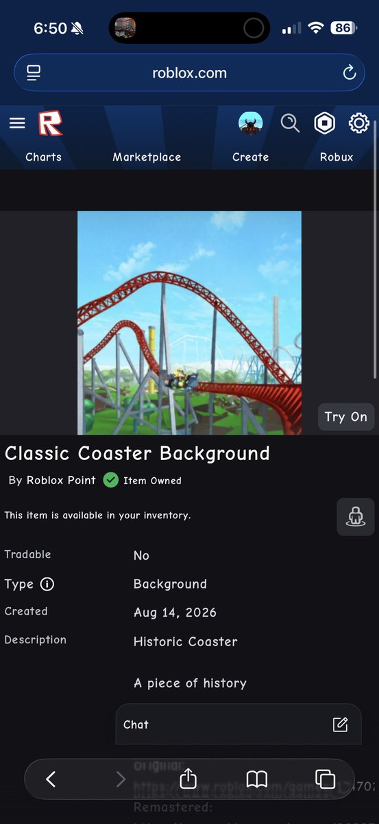StarMarine614's tweet photo. For some reason @Roblox released an AI slop version of the coaster background that was from my game Roblox Point. 

This feels pretty weird that 1 they decided to not involve us in it, and also compete with our sales as we already released a background for the game. https://t.co/ySJ9WV0PLU