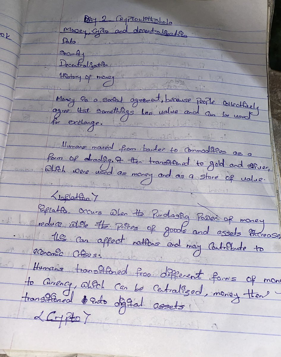 princexss111's tweet photo. Day 2 of my learning journey. 📝
Today was another opportunity to learn, take notes, and understand things from a different perspective. #CryptoWithShola            @itsSh0la @CyrusOlogun @highchiefebuka @peetahlaw__ https://t.co/jZyHKFWtFN