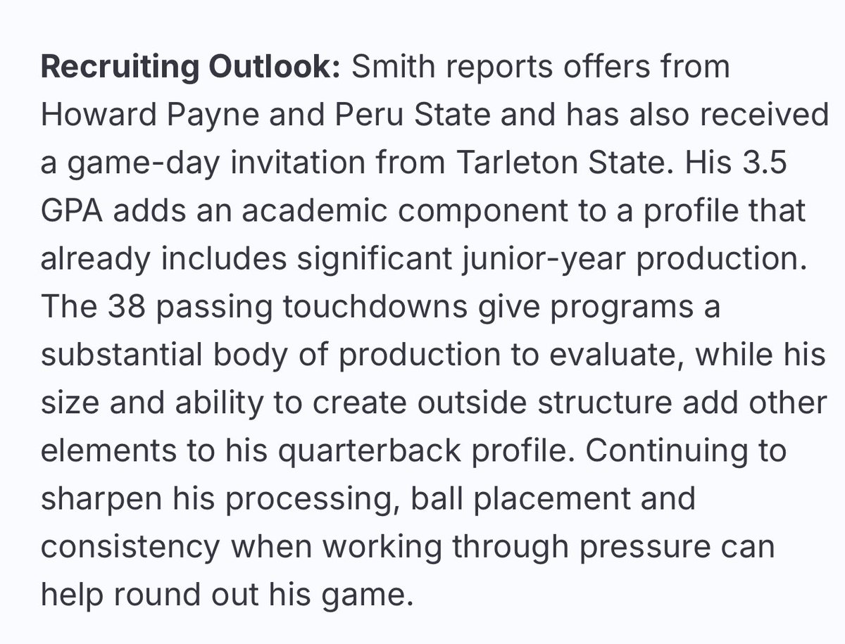 EthanJSmithQB's tweet photo. Thank you @sixstarfootball for the write up!! @nsmesports @CalvinLDavis3 @Coast2Coasttc @Marchen44 @MusgroveAgency @QB_Doctor @QBUniverseQBU @quarterbackmag @PrepRedzoneTX https://t.co/yb1IL3qXZy