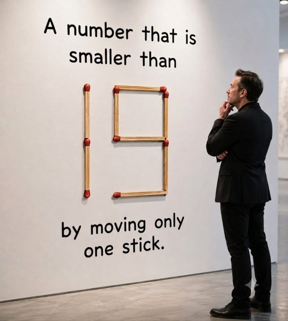 Motivational__G's tweet photo. Can you make 19 smaller by moving just one matchstick? https://t.co/z0TyC8YSD6