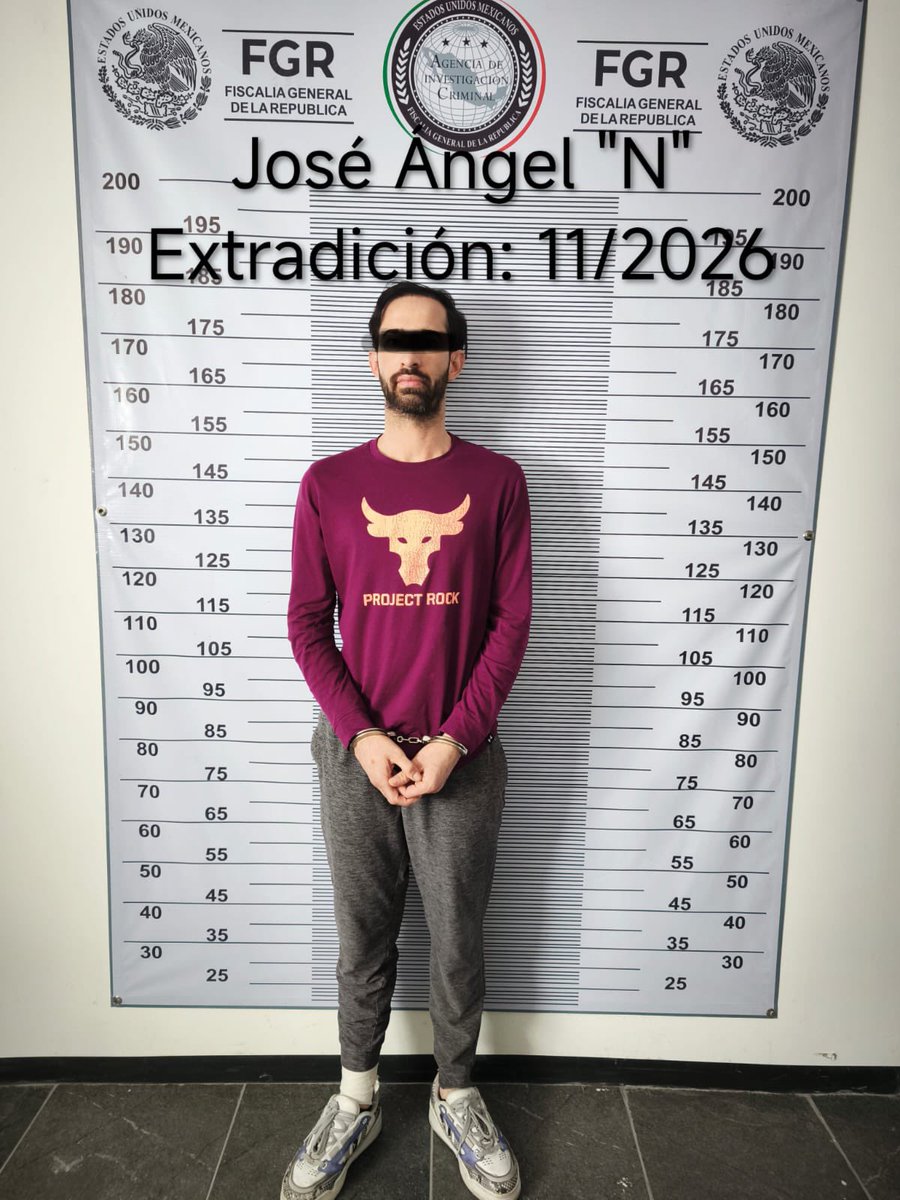 OHarfuch's tweet photo. En una operación conjunta de @FGRMexico, a través de la Agencia de Investigación Criminal y @SSPCMexico, con intercambio de información con el @FBI y la @DEAHQ, hoy fue detenido en la alcaldía Cuauhtémoc, Ciudad de México, José Ángel “N”, alias “Don Flaco”, requerido por autoridades de Estados Unidos por delitos relacionados con el tráfico de droga.

Es señalado como coordinador y financiador de una organización dedicada al traslado de precursores químicos de China a México y Estados Unidos. También fue designado por la Oficina de Control de Activos Extranjeros (OFAC) del Departamento del Tesoro estadounidense @USTreasury.
La detención se realizó en cumplimiento de una orden de detención provisional con fines de extradición.
Con cooperación internacional, responsabilidad compartida y respeto irrestricto a nuestra soberanía cerramos el paso al dinero que financia a las organizaciones criminales que tanto daño hacen en México y en otros países.