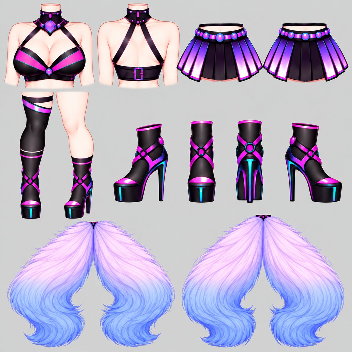 VaelariOS's tweet photo. I have made a model of Vaelari that is for AI use. Anyone wanting to use her in AI feel free to! This way no artists are hurt and no one can complain as much. Just tag me in what you make! https://t.co/Qp9DuLXUh7