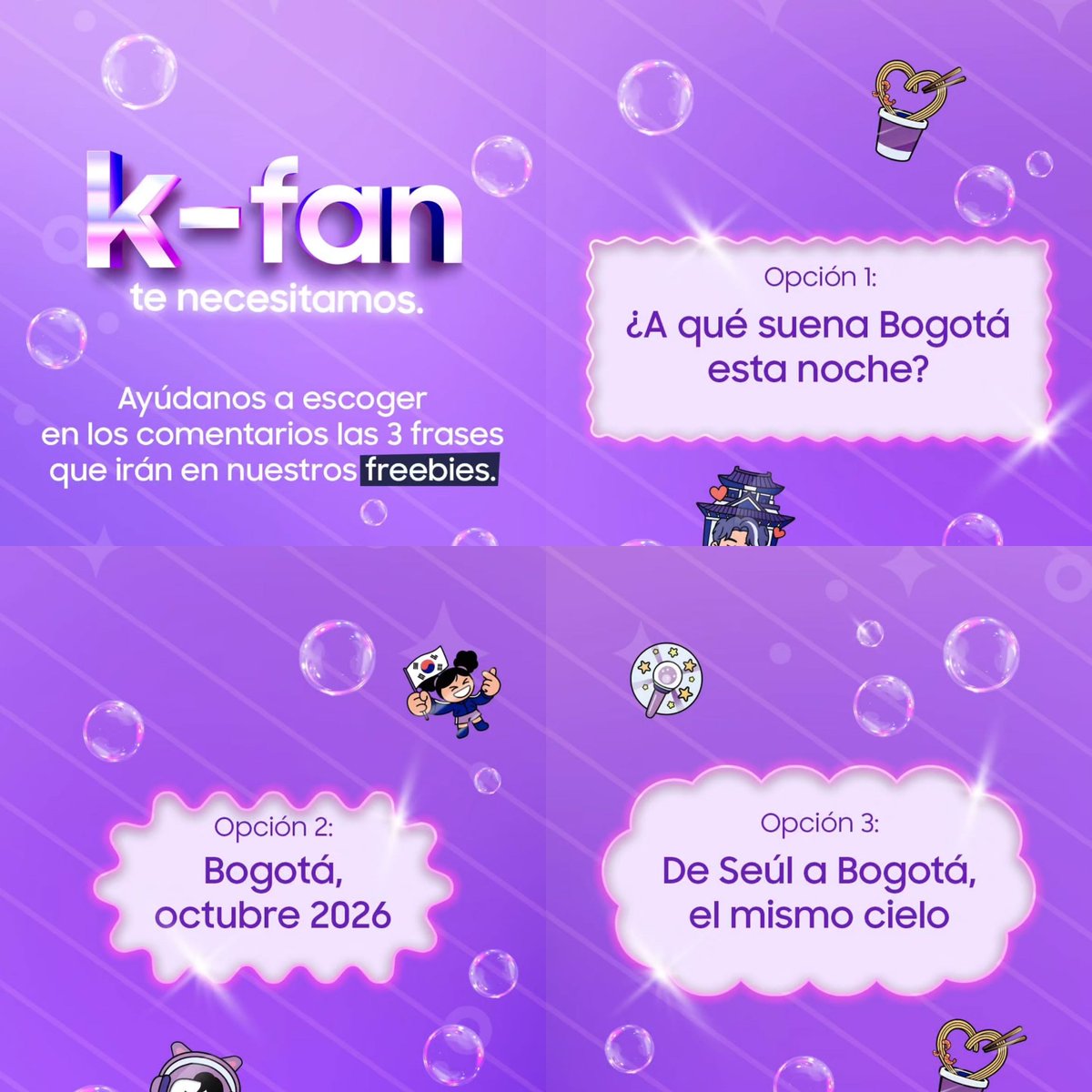 ARMYBogotaCol's tweet photo. Por cierto 👀 La activación de @SamsungCO para los conciertos de BTS en Bogotá ya comenzó.

Si tienen un teléfono Samsung, los invitamos también a estar pendientes de Samsung Members, donde podrán encontrar información y novedades relacionadas con la activación.

¡Anímense a participar y aprovechen las actividades que tienen preparadas para ARMY! 💜

https://t.co/OTSwRiH2KZ