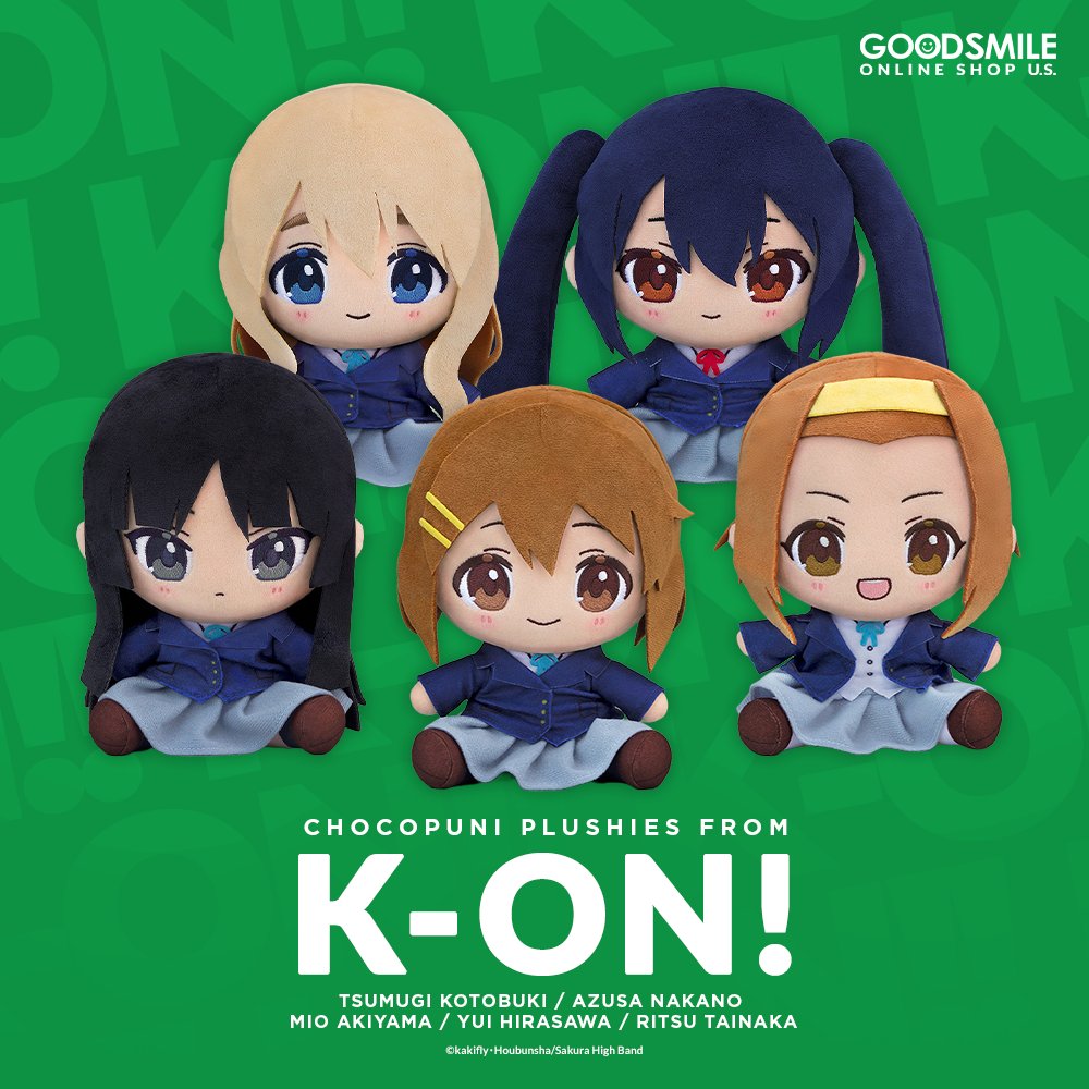 GoodSmile_US's tweet photo. Practice later, cake and cuddles now! The members of Ho-kago Tea Time are ready to turn every break into the softest tea party as irresistibly cute Chocopuni plushies. Preorder now at GOODSMILE ONLINE SHOP US!

Shop: https://t.co/C7VNVeWIPq

#KOn #Goodsmile https://t.co/OtUWASYti4