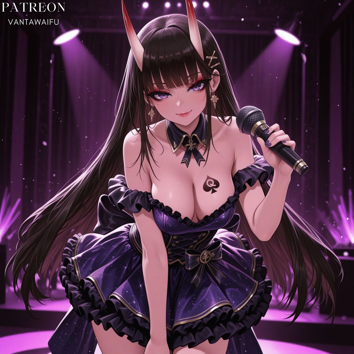 VantaWaifu's tweet photo. Such long black hair goes best with something else that's Black as well~ ♠️
#Noshiro #AzurLane #Blackedwaifus #QoS #QoStattoo