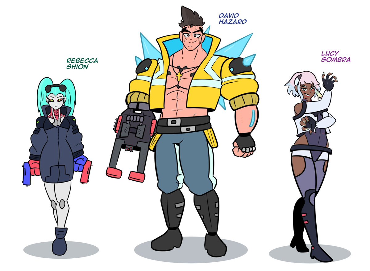 reddieredtoons's tweet photo. My Cyberpunk x Overwatch collab wishlist 🙂

Hazard as David
Shion as Rebecca 
Sombra as Lucy 

[#Overwatch #OverwatchFanArt #cyberpunk #cyberpunkedgerunners ] https://t.co/WQoVG1fEEN