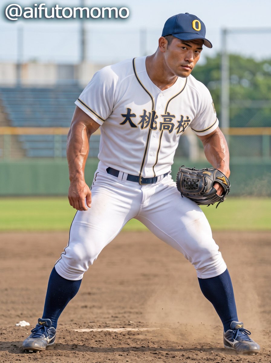 aifutomomo's tweet photo. VICTORY⚾️Part ４

おはようございます😄🤚

残り物ですが
野球のスタジャン姿も
カッコいいと思うんすわ😆👍
#AIart   #AI男子 https://t.co/tq82AgNvsO