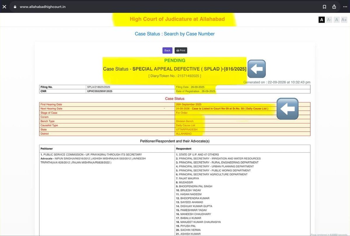 IesJaspalsingh's tweet photo. Sir @myogiadityanath @ChiefSecyUP
nearly a year after UP AE Mains, thousands of aspirants still await clarity on their result and careers. With the Hon’ble Court hearing on 24 Sept, Plz ensure UPPSC makes every sincere effort to resolve the matter without further delay. #UPPSCAE https://t.co/FyKpRVV196