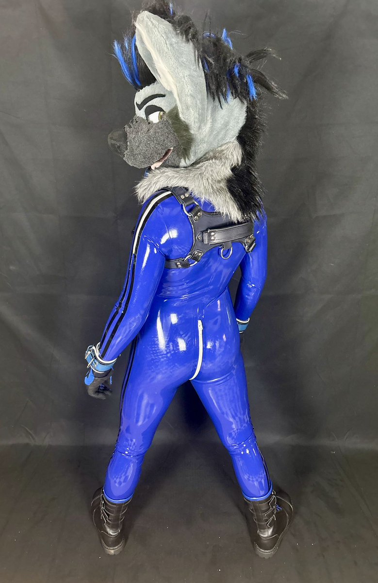 WolfyRubber's tweet photo. Shiny yeen 💙
Wanna fun with me ? 😙 

📸 @TeaseFox 

#Rubberfurs #latexsuit https://t.co/mt7JFX3GSs