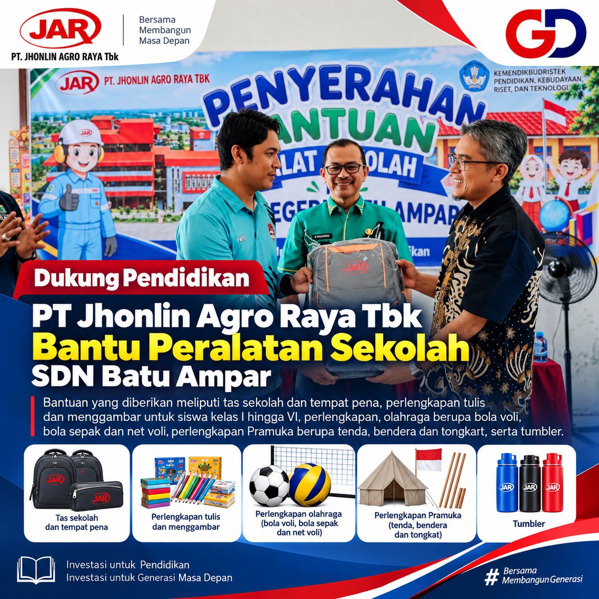 silver57875's tweet photo. Investasi ilmu untuk masa depan! Bantuan alat laboratorium dari PT Jhonlin Agro Raya Tbk siap menunjang kegiatan praktikum adik-adik di SMKN 1 Simpang Empat. Semangat belajarnya! 💪📚#jhonlingroup #gd_psn #hajiisam https://t.co/a84kNBmicr