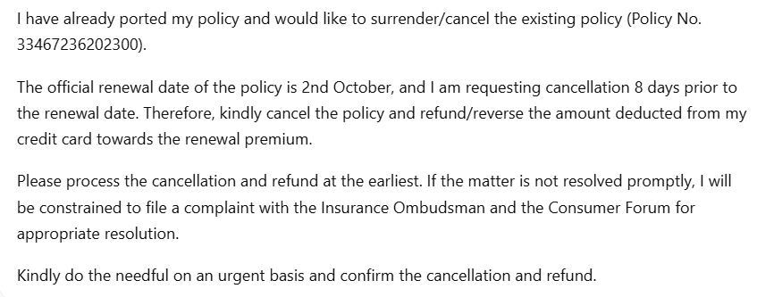 AshishA53's tweet photo. @Niva_Bupa Policy No. 33467236202300 Policy cancellation related https://t.co/rheTdSQwCp