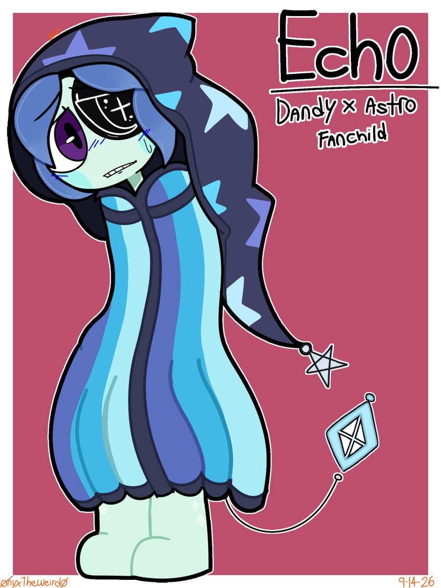 OnyxTheDrawer's tweet photo. Another fanchild design i made for our Season 3 AU!! Dandy x Astro! Meet Echo!!!

#echo #Season3au #dandysworldau #dandysworldoc #moonflower https://t.co/301SUnWDta