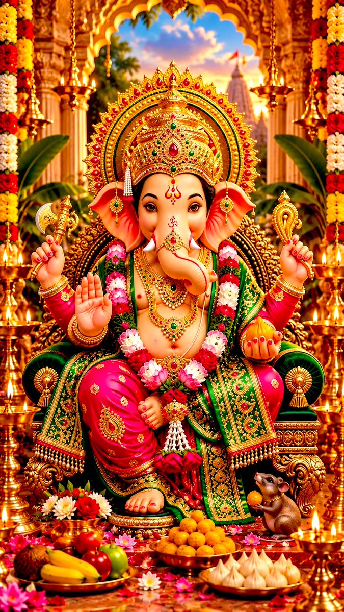 Sumita327's tweet photo. Why does Bhagwan Ganesha look the way He does? 🔥

Every single feature is a profound life lesson most people miss… 🙏

A thread on the deepest symbolism of the Vighnaharta. Read on. 👇 https://t.co/1P1YWUzYcI