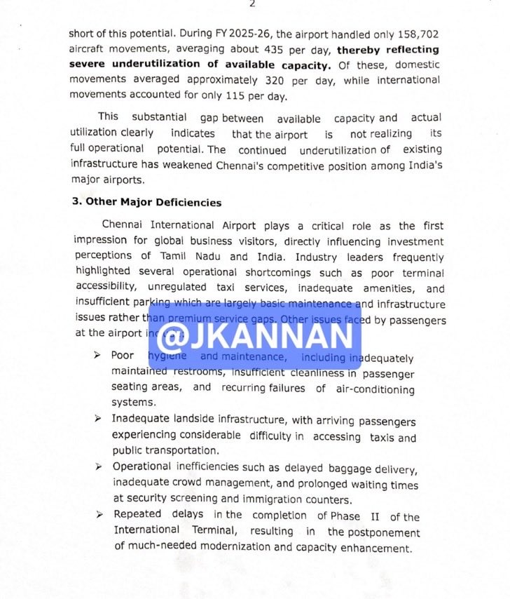 UpdatesChennai's tweet photo. 🚨Chief Minister Joseph Vijay writes to the Prime Minister seeking to transfer the management and operation of Chennai Airport from the Airports Authority of India (AAI) to another agency...
📸 : @Im_kannanj https://t.co/FzFlNKYvSC
