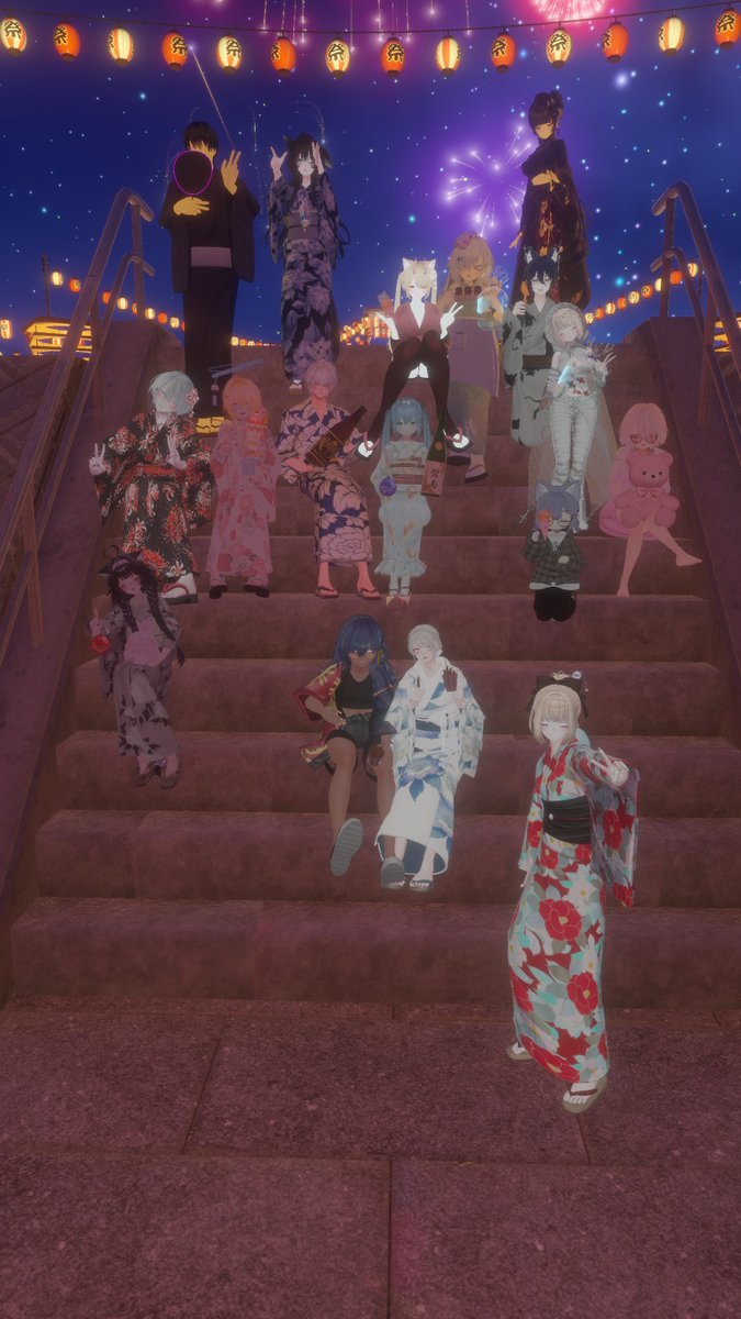 matow08vrc's tweet photo. こちら初めてお邪魔させていただきました！
お祭りギミック楽しみながら色々お話しできました！
星の書き順結構違うんだな…
次は本営業もお邪魔してみたいです！
 #VRC_うみのYEAH https://t.co/MyCcKh4grG