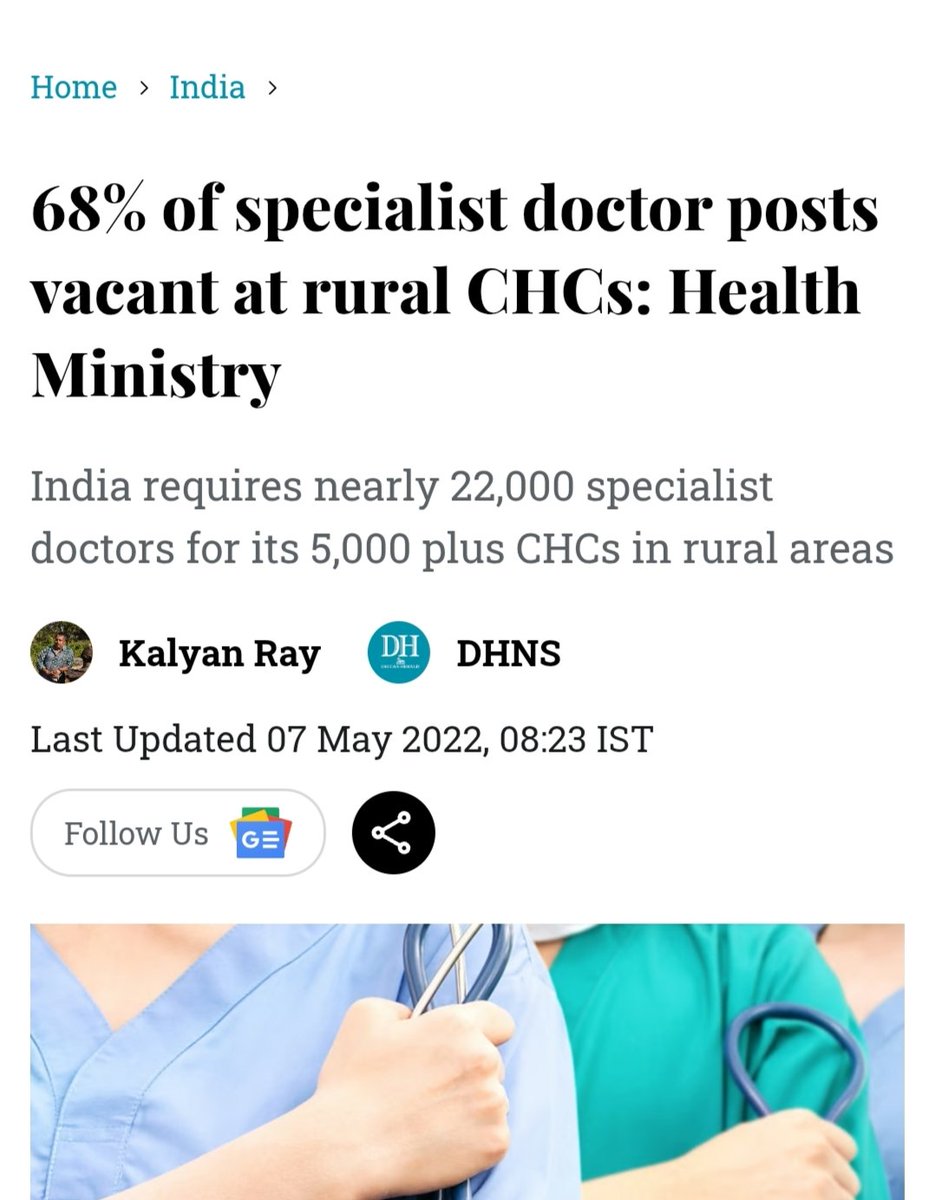 CtrlAltWritee's tweet photo. Well using one AIIMS recruitment drive as proof that India doesnt need more medical seats is a bit like looking at a queue outside one restaurant and announcing that the entire country has a food shortage.

The queue tells u there is competition for that restaurant.
 It doesnt tell u whats happening in every kitchen in the country

And this is where the conversation gets interesting.

If the government wants doctors in rural India what exactly are we offering them besides a stethoscope and a prayer?

Cuz a doctor doesnt arrive at a rural PHC carrying a portable laboratory, pharmacy, ambulance, blood bank, radiology department and five additional healthcare professionals in their backpack

One human being cannot compensate for an entire missing system.

And no this isnt about blaming doctors for not wanting rural postings.

If we genuinely want doctors in PHCs and CHCs then we should make those places worth staying in.

Cuz serve the nation is a beautiful sentence. It is not a substitute for a functioning workplace.

So better diagnosis is that, this isn't necessarily a surplus of doctors.
It can be a failure to connect where doctors are produced, where jobs are created, where doctors are willing to work and where patients actually need them..

cuz u cannot solve a broken distribution system by shrinking the supply

#MBBS