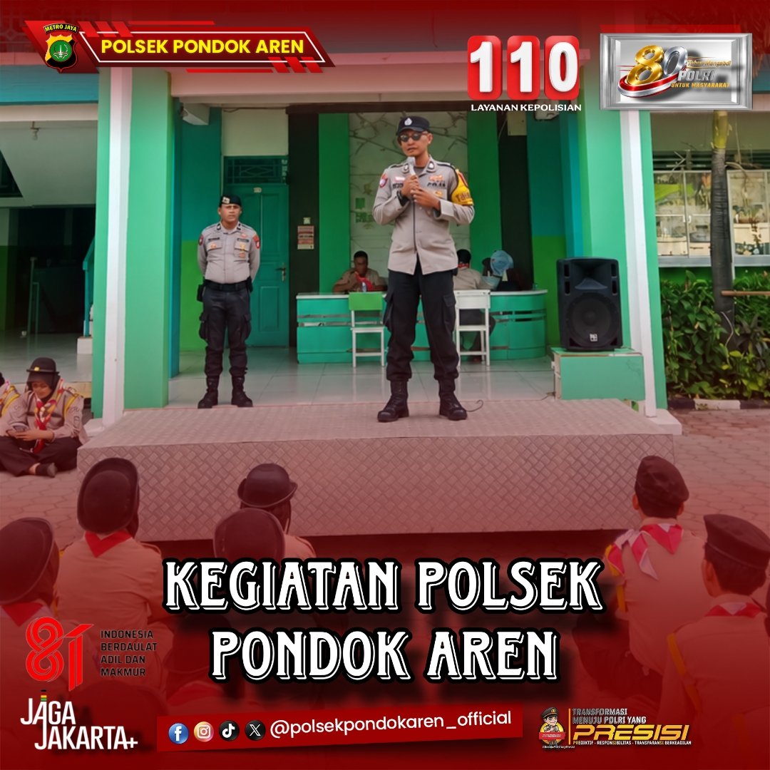 Aren_Sector's tweet photo. Polsek Pondok aren melaksanakan giat Sambang Police goes to School sebagai Petugas FKPMS ( Forum Kemitraan Polisi Masyarakat Dan Sekolah ). menyampaikan atensi Pimpinan terkait Kenakalan Remaja pada Sekolah SMK Al Ikhwaniyah Jurangmangu timur Pondok aren.

#policegoestoschool https://t.co/RdxYtM6x9I