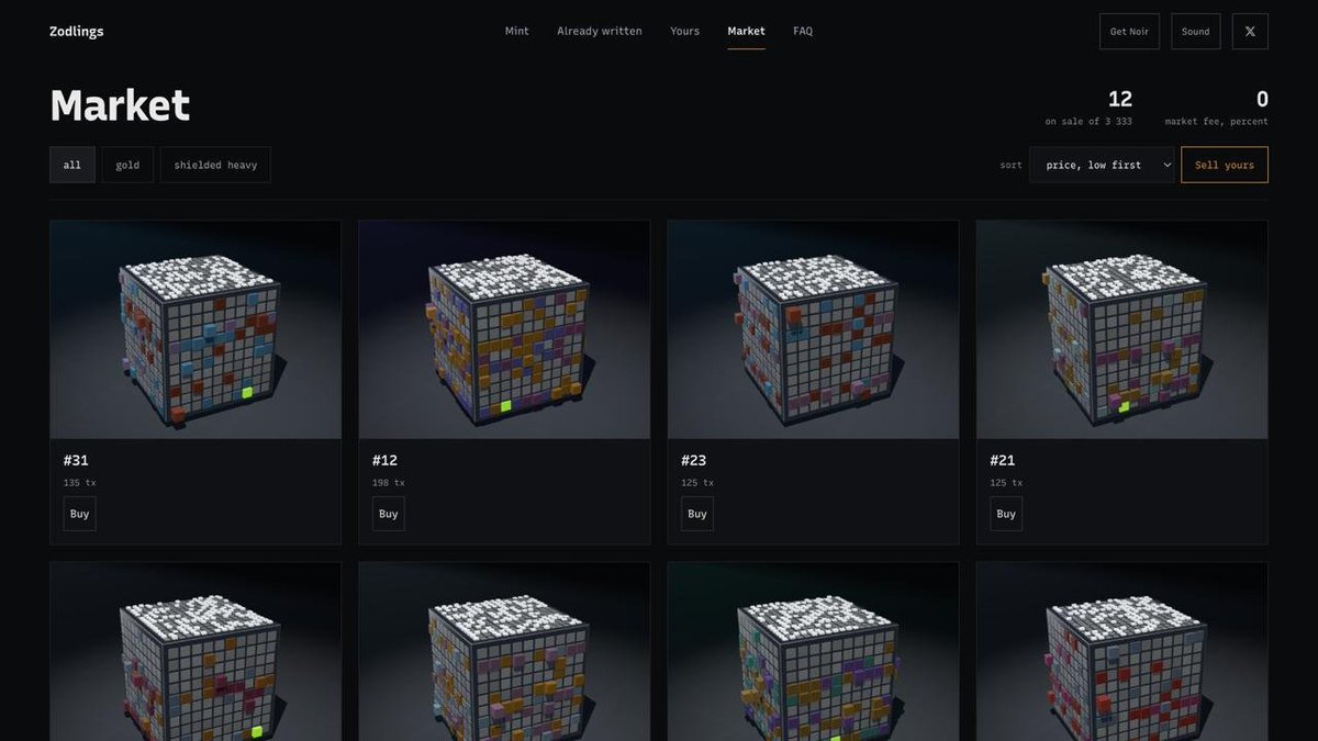 Zodlings's tweet photo. We're not going anywhere.

You've seen how this usually goes. Mint closes, the team goes quiet, the Discord turns into a ghost town, and six months later the site doesn't even load. We're not interested in that story.

The marketplace is already in its final stage - it opens right after mint. Sneak peek below.
After that we keep shipping. Not because a roadmap slide says so, but because the thing we're building isn't finished, and the chain keeps producing blocks whether anyone is watching or not.

Judge us on what ships. That's the only honest metric.
https://t.co/BMdjDgKiJN