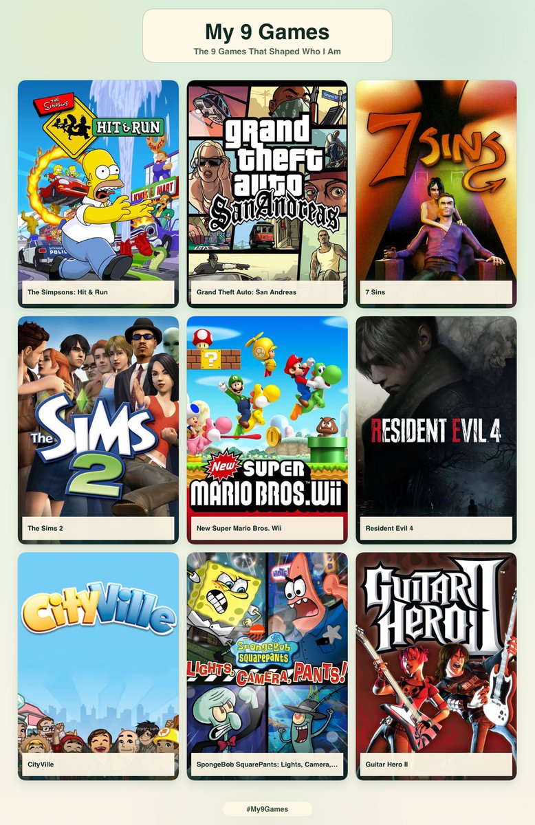 MatylMolina's tweet photo. Yo + 9 juegos que me atrofiaron la cabeza https://t.co/l38J4zByl5