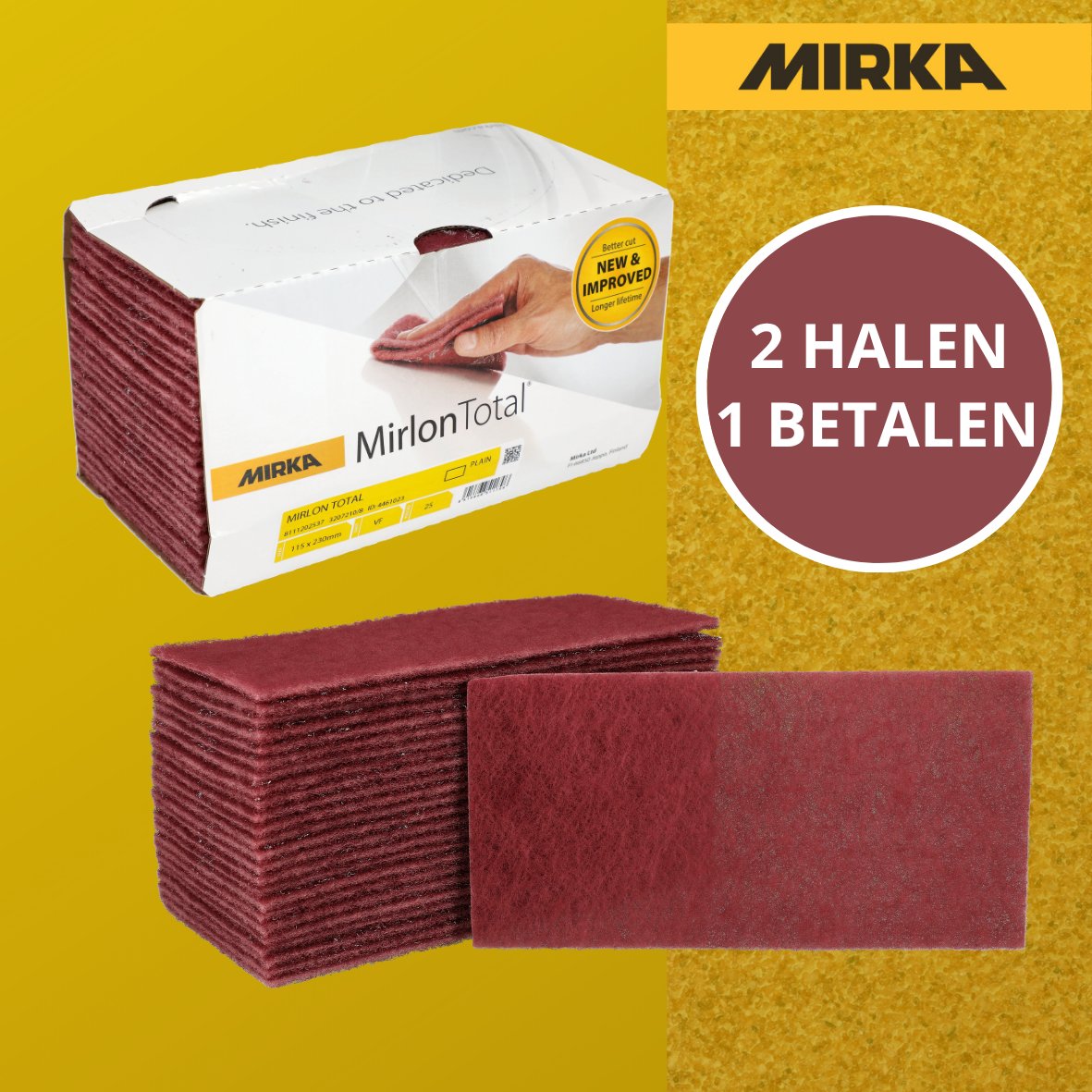HabecoBV's tweet photo. ✨ Snel en duurzaam matteren met deze veelzijdige Mirlon Total handvellen! 🎁 Actie: 2 halen , 1 betalen  🗓️ Geldig van 1/9/26 t.e.m. 31/10/26 #HabecoBV #Verf #VerfVoorVakmensen #Copagrow #MirlonTotal #Schuren https://t.co/9yFrdnout1