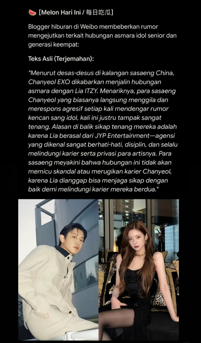 folifclovenim's tweet photo. rumor dari mana ini woy? seneng bgt sih klo bner aku restuin, pdhl ngeshipnya chanyeol sm jihyo, tpi katanya chanyeol cwknya org jepun, skrg tiba2 sama juleha? ydh gpp smaa2 my bias gweh jdi acc syg https://t.co/1RF155qmCz