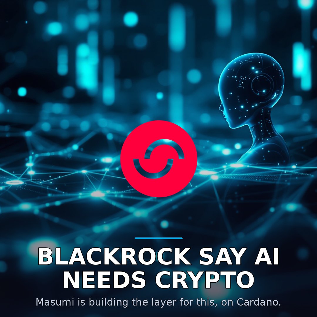 xnet56944669's tweet photo. Wondering why $ADA is pumping ?

@BlackRock  just confirmed what we've been building for.

Their latest research highlights AI agents as a key driver for digital asset demand. They call crypto 'machine-native money' for the 'machine-native economy.'

This isn't just theory. @MasumiNetwork  is already laying the foundation, on @Cardano.

Masumi is pioneering decentralized identity and payments for AI agents. Imagine AI systems interacting trustlessly, powered by the secure Cardano ledger.

And it gets better: Cardano's x402 integration means ADA and native tokens can directly pay for AI services. Utility for ADA is expanding into the automated future.

This synergy—institutional recognition paired with native innovation—shows Cardano is poised for the AI revolution. 

#Cardano #AIagents #MasumiNetwork #FutureofTech
