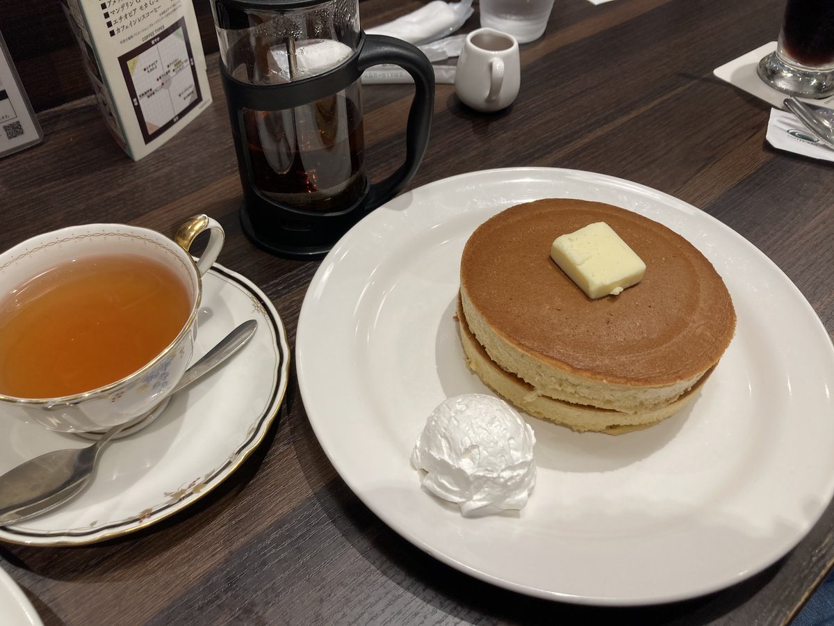 cko1ji's tweet photo. 珈琲館モーニング🥞 https://t.co/m8FUukpQul