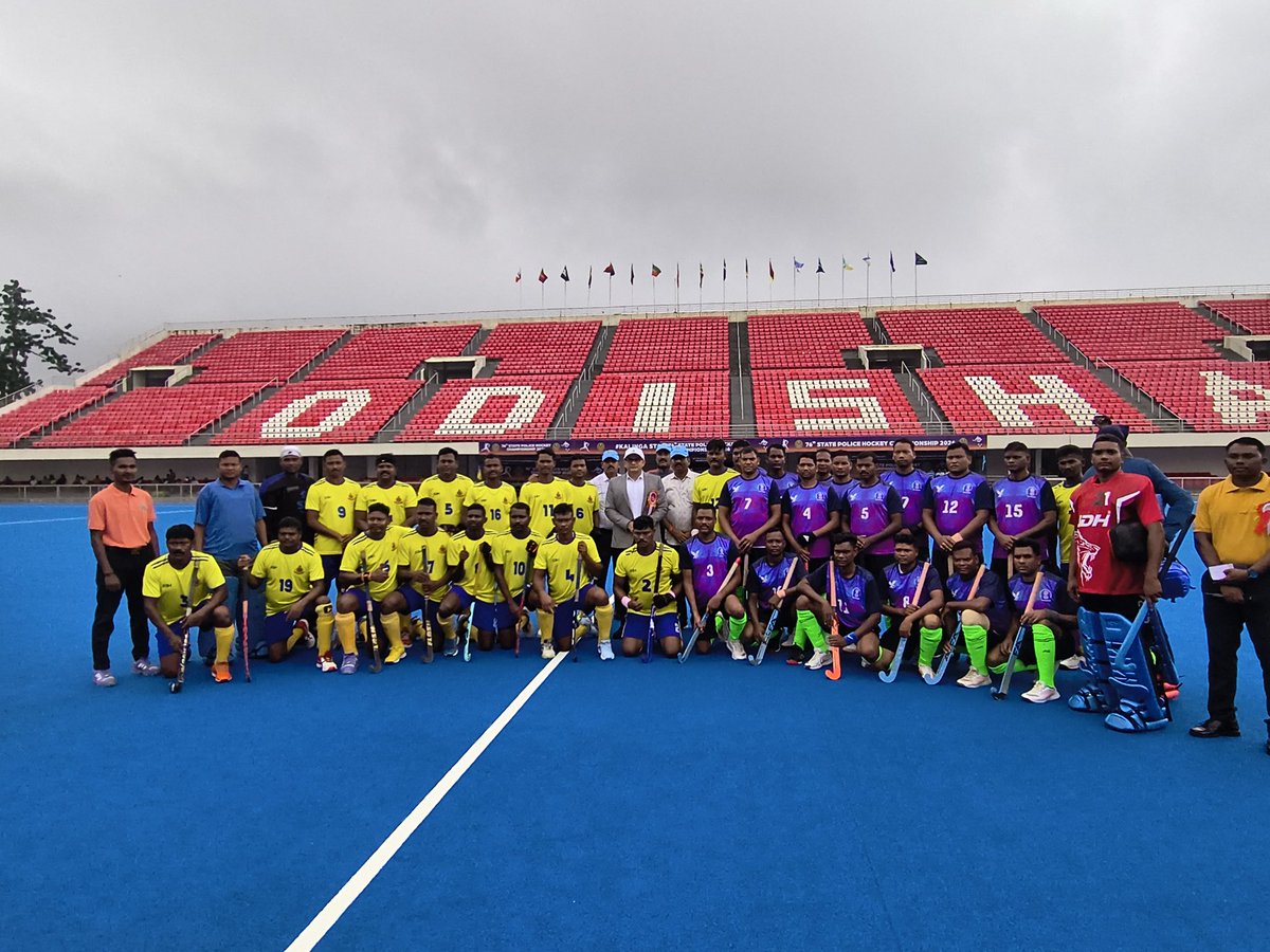 Satya0168's tweet photo. Honoured to be at the 76th State Police Hockey Championship-2026 at iconic Kalinga Stadium
Hockey is part of Odisha's identity.For police,sports builds fitness,discipline, teamwork&amp;resilience under pressure the same qualities policing demands.
Best wishes to all teams.Jai Hind🏑 https://t.co/CLOGekizhS