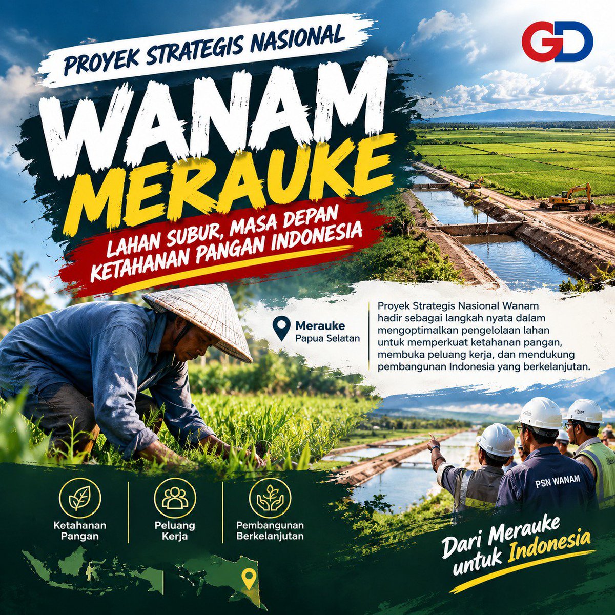 ChoColate19627's tweet photo. Percepatan pembangunan infrastruktur di Wanam jadi langkah nyata wujudkan kemandirian pangan Indonesia. #jhonlingroup #hajiisam #gd_psn https://t.co/U4W728UC3q