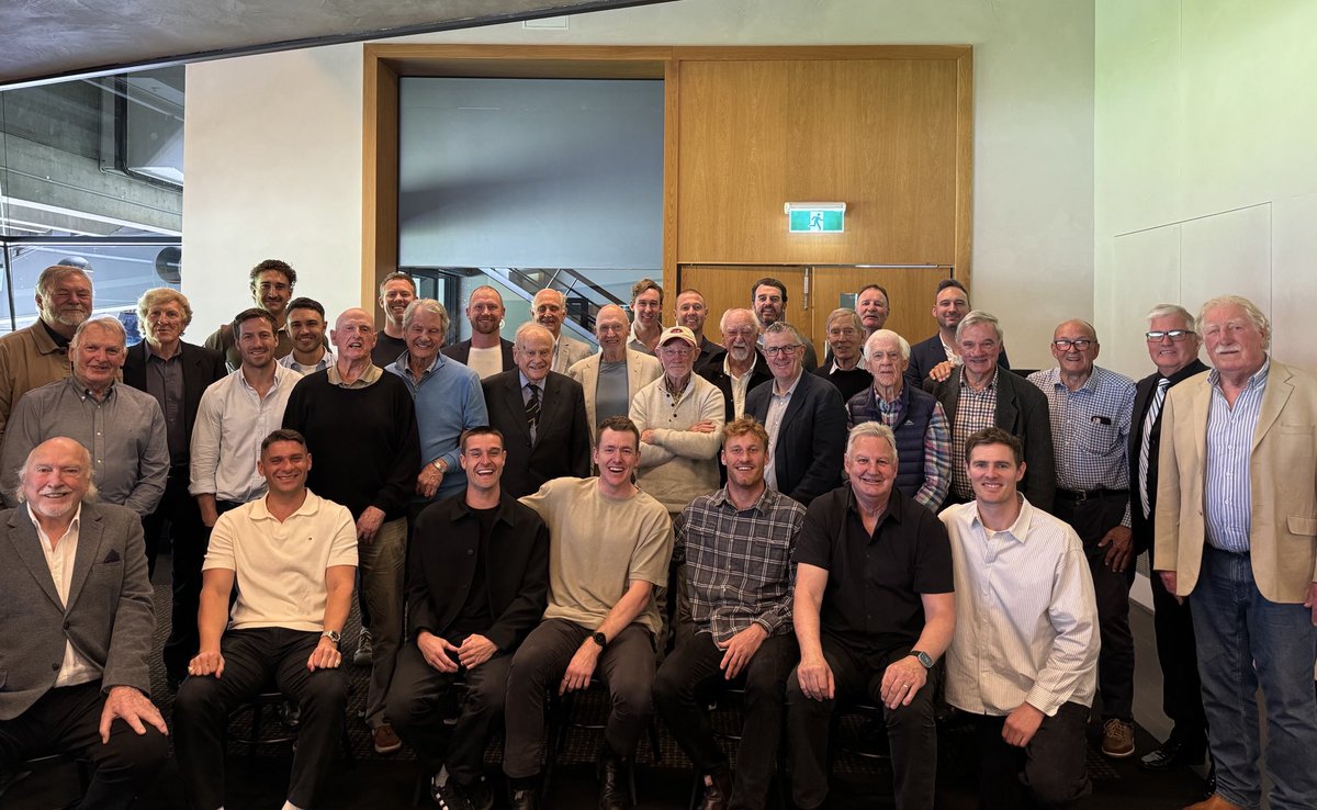 Richmond_FC's tweet photo. Richmond premiership players came together at the MCG today for the annual Ian Wilson Lunch 🏆💛🖤 https://t.co/bQVx4a4f8r