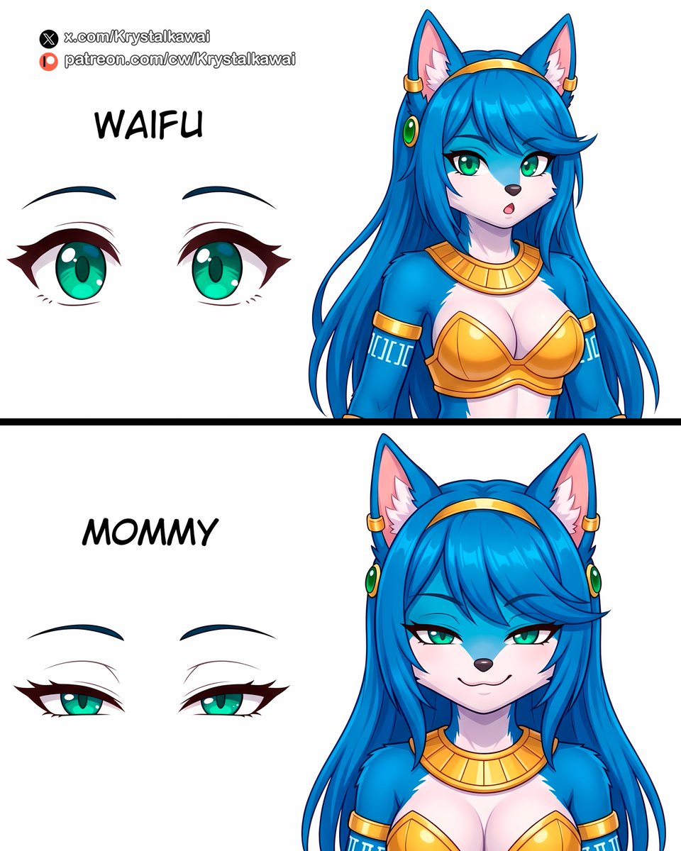 Krystalkawai's tweet photo. I can be your cute waifu... but we both know which look makes your heart race 💅✨ Waifu or Mommy? https://t.co/mccEUrxiug