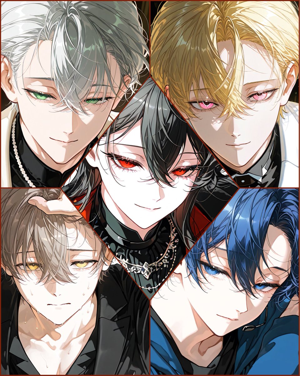 nyuno_z's tweet photo. 取り敢えずキャラできた〜✨️✨️女の子いれたかったけど諦めた🥲字数余ればいれてぇよぉ…… https://t.co/4h2Qxzgaos