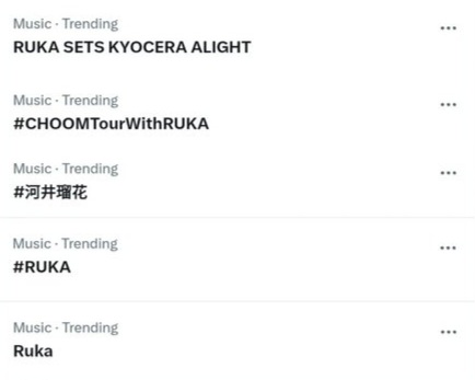 RukaCharts7's tweet photo. 17 hours after the concert at Kyocera Dome, Osaka, Ruka became the only member to top the global trending and trending in 15 countries

and she is the only member to top the trending in 6 countries: 🇯🇵 🇸🇪 🇦🇺 🇬🇧 🇪🇸 🇪🇨 in the Music category, trending with 5 tags
#RUKA #BABYMONSTER https://t.co/QH2jD8tcc6