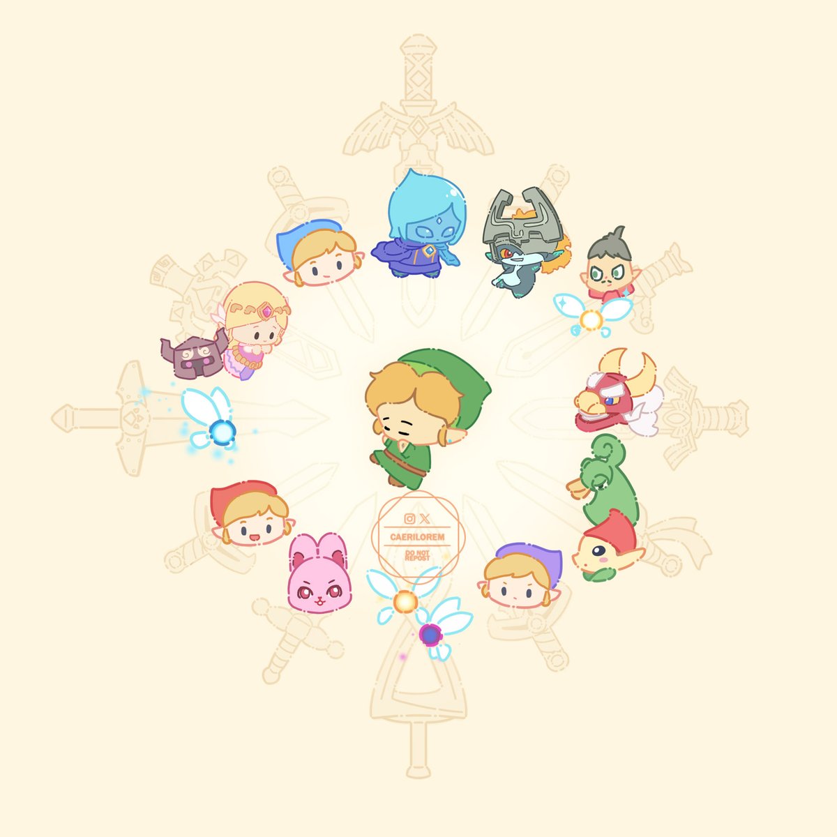 caerilorem's tweet photo. #Zelda his swords &amp; his companions https://t.co/KJ4xoT7iTC