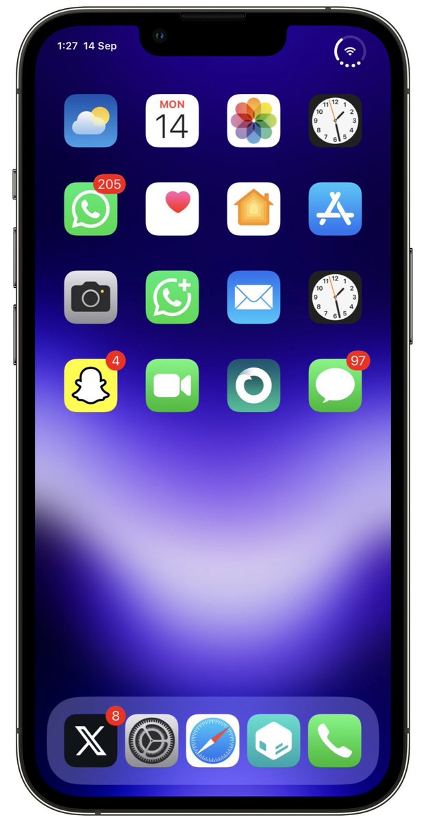 ios_mhmd's tweet photo. شريط حالة تفاعلي مع
 أداة QuickRing الجديده! 🔄📲

🔹 وصول سريع: واي فاي، بلوتوث، خلوي، ونمط طيران بضغطة واحدة.

🔹 معلومات حية: نسبة البطارية ،حالة الطقس، ومؤشرات الخصوصية (كاميرا/ميكروفون).

✅ التوافق: iOS 16 و iOS 17 و iOS 18 و iOS 26 (Rootless).
ومدفوعة بسعر $2.49 💰💡 https://t.co/iz4sel8k3d