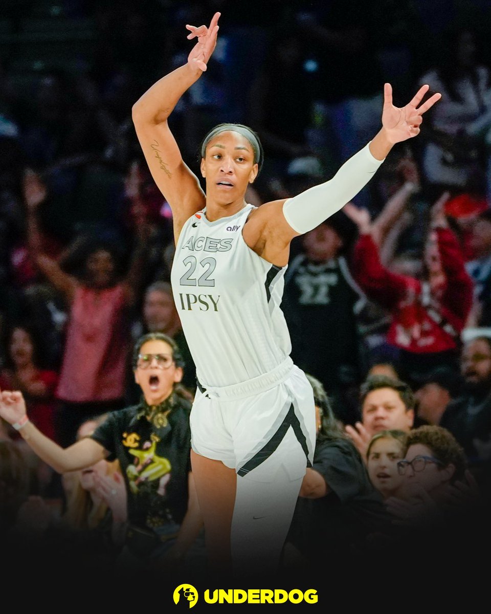 UnderdogWNBA's tweet photo. The Aces have won 6 games in a row.

Clinched a top-3 seed with win over the Sparks. https://t.co/bnQJBC66AF