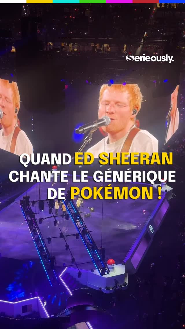 NorikoFlorido's tweet photo. Ed Sheeran qui reprend le générique de Pokémon… notre enfant intérieur ne s’en remet pas. ⚡️⁠
Invité surprise des Championnats du Monde Pokémon 2026 à San Francisco, le chanteur est monté sur scène pour interpréter Celestial, son morceau créé https://t.co/4S4pZfXJtB