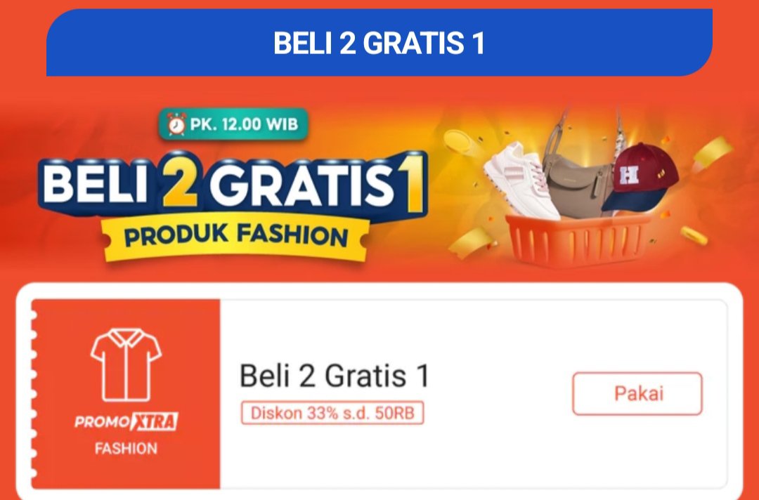 today_clouds's tweet photo. BELI 2 GRATIS 1
📍produk fashion promo xtra xtra+

pake jam 12.00
https://t.co/esJjX4EOwN https://t.co/vryIoKEKa6
