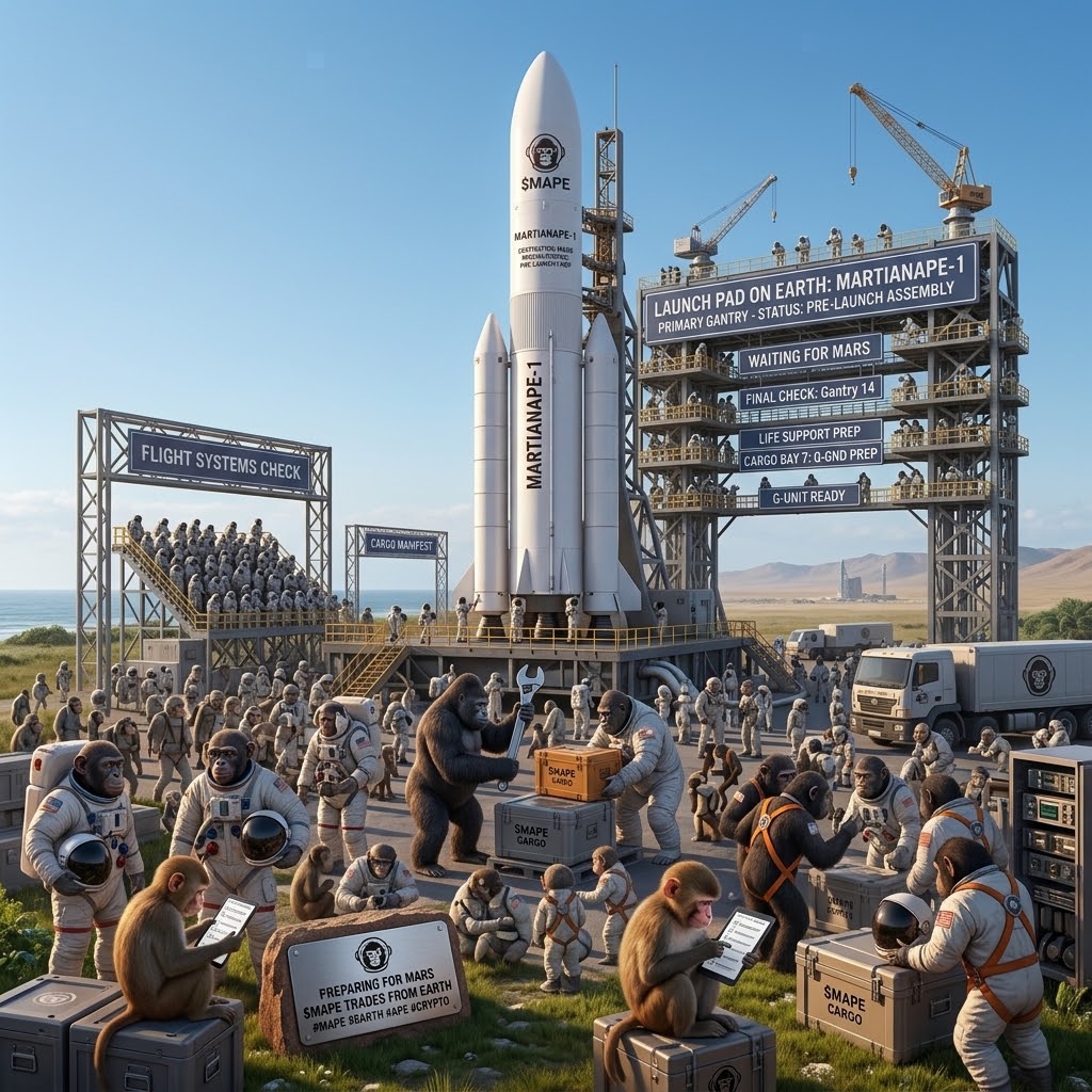 apesonmars's tweet photo. The Martian Ape-1 Primary Gantry is holding. 📡🔴
We are not leaving any ape behind❗
🔔 $MAPE is loading. Turn notifications ON for the final signal
#MAPE #Ape #Solana https://t.co/uQGi3T3l1n